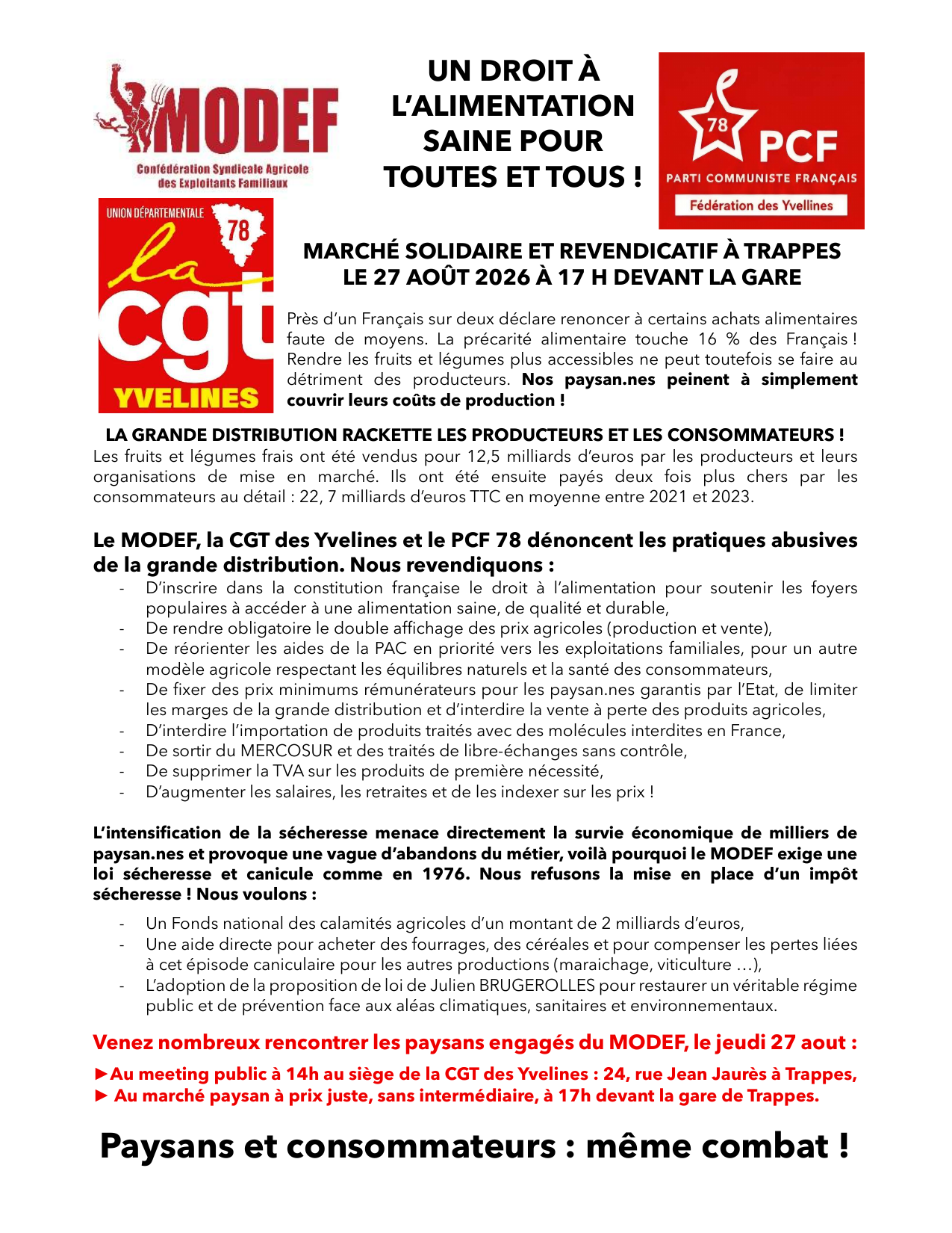 Aperçu — UN DROIT À L’ALIMENTATION SAINE POUR TOUTES ET TOUS !